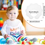 JenPen 4 Pieces White Bibs for Baby Girl Bandana Bibs Baby Bandana Drool Bibs 360 Bibs for Baby Girl Muslin Bibs Set for Teething Toddler - Image 2